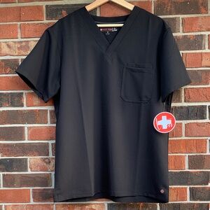 White Cross 2-Pocket V-neck Scrub Top